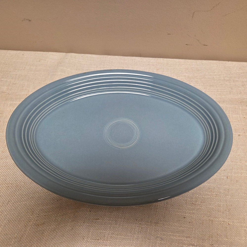 Fiesta HLC USA Oval Serving Platter Slate Blue Periwinkle
